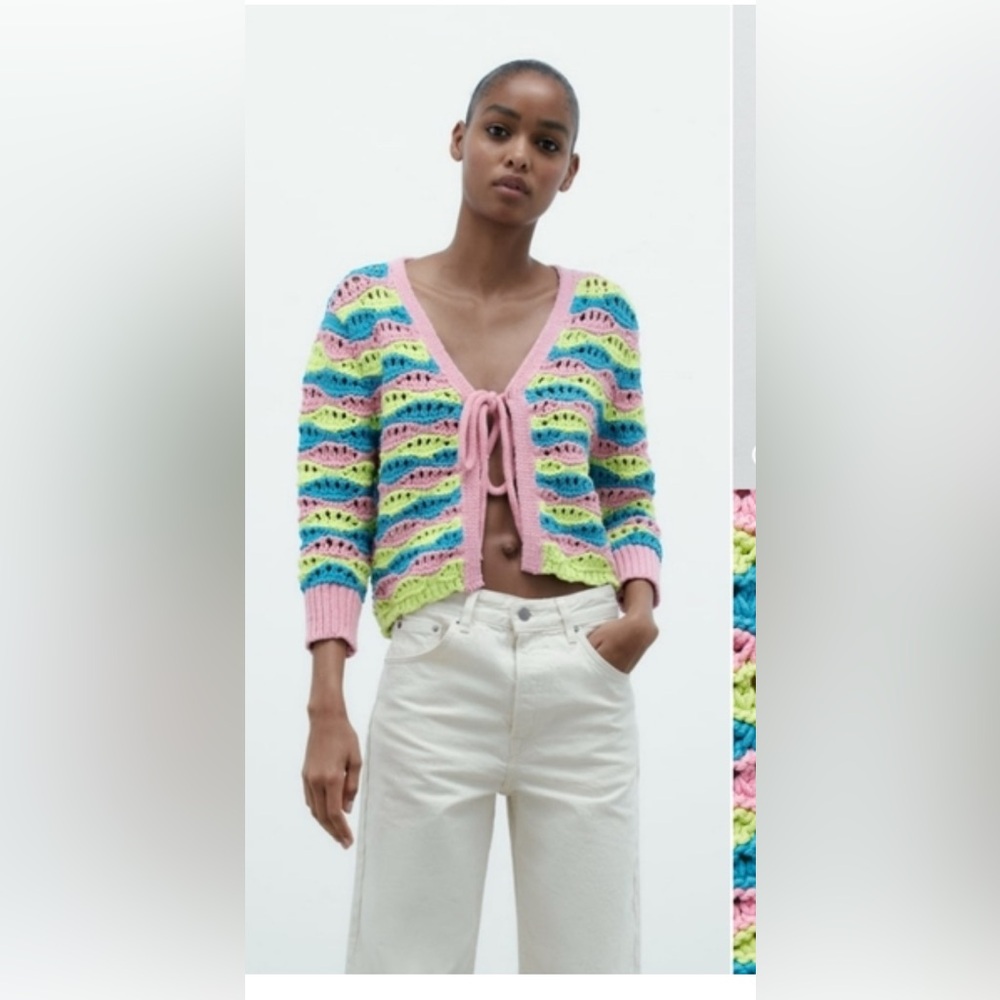 Zara Multicolor Knit Cardigan